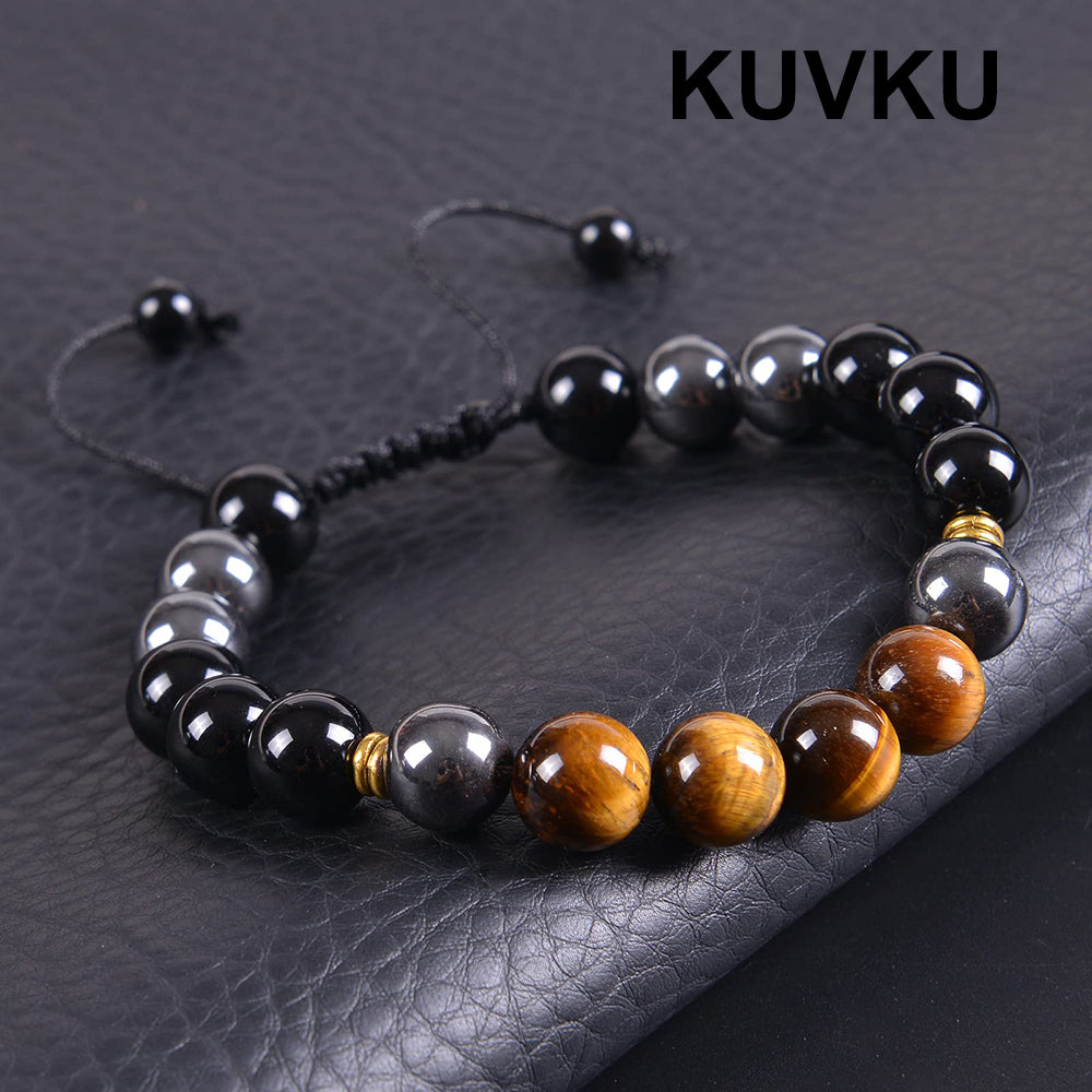 KUVKU Bead Bracelets Triple Protection Bracelet