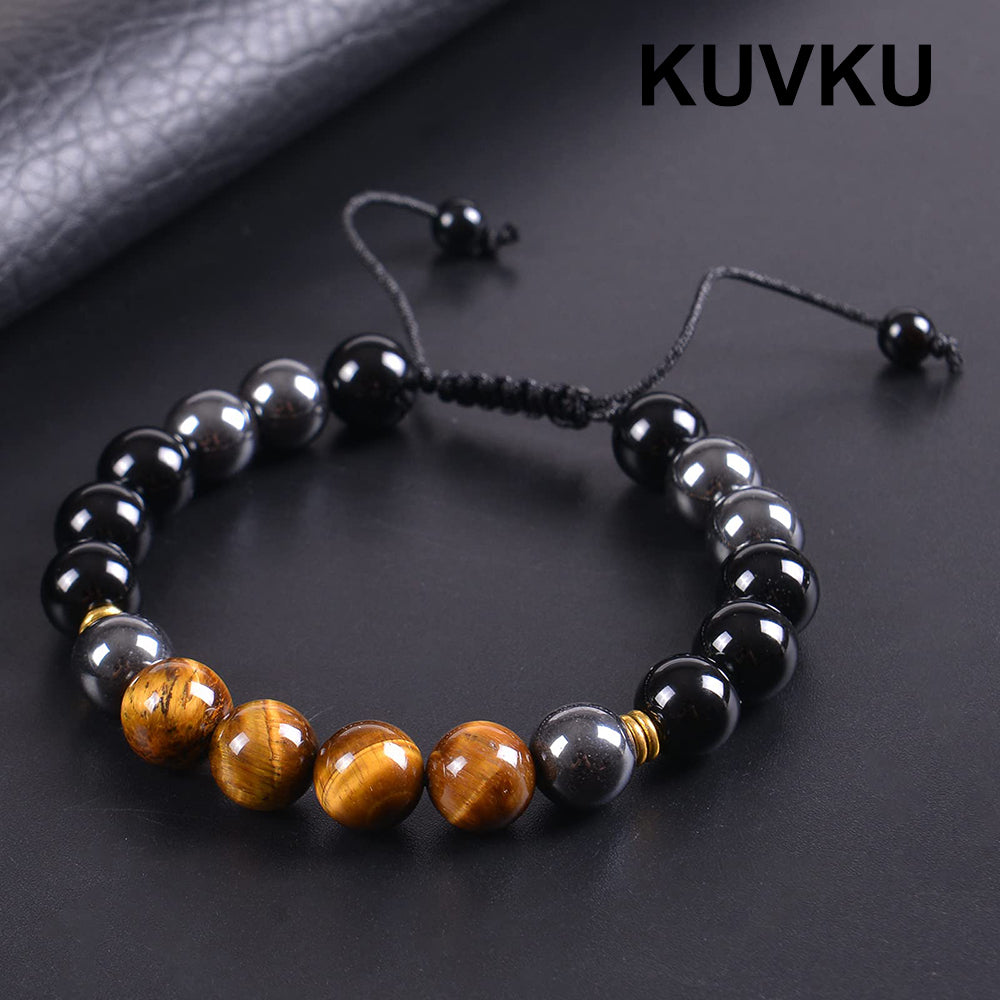 KUVKU Bead Bracelets Triple Protection Bracelet