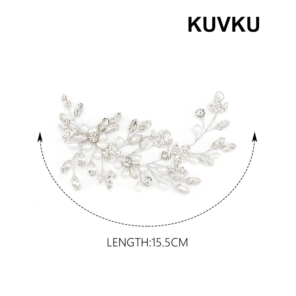 KUVKU Hair Jewelry Wedding Hair Accessories for Women and Girls