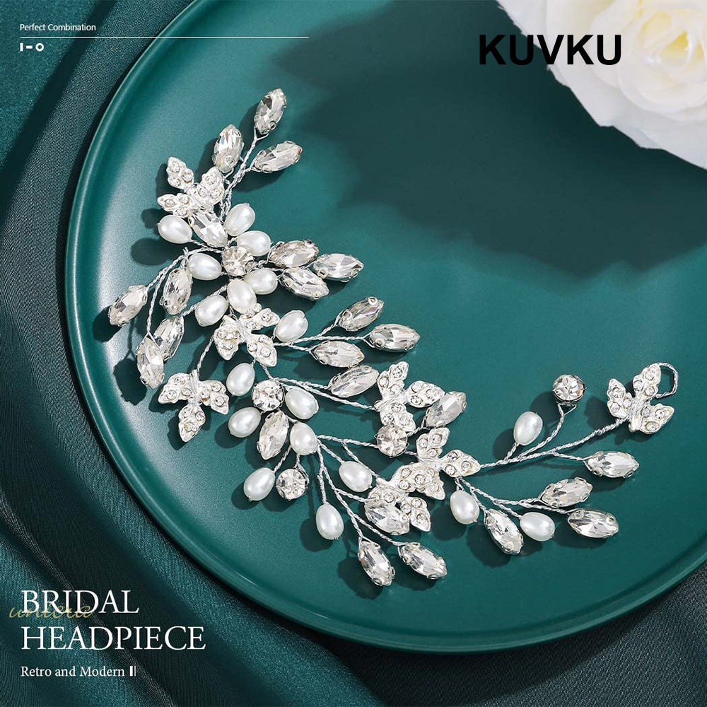 KUVKU Hair Jewelry Wedding Hair Accessories for Women and Girls
